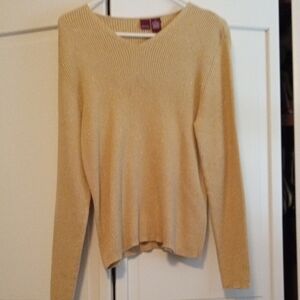 Merona Elegant Beige V-Neck Sweater